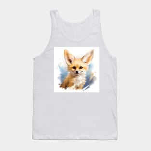 Cute Adorable Brown Fennec Fox Portrait Tank Top